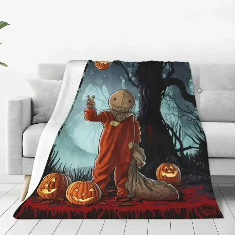 halloween trick r treat sam pumpkin warm flannel throw blanket for bedroom office bedspreads halloween trick r treat sam pumpkin warm flannel throw blanket for bedroom office bedspreads