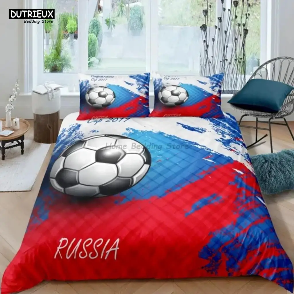white black football themed bedding set with soccer duvet cover, ideal for boys & teens great gift option white black football themed bedding set with soccer duvet cover, ideal for boys & teens great gift option