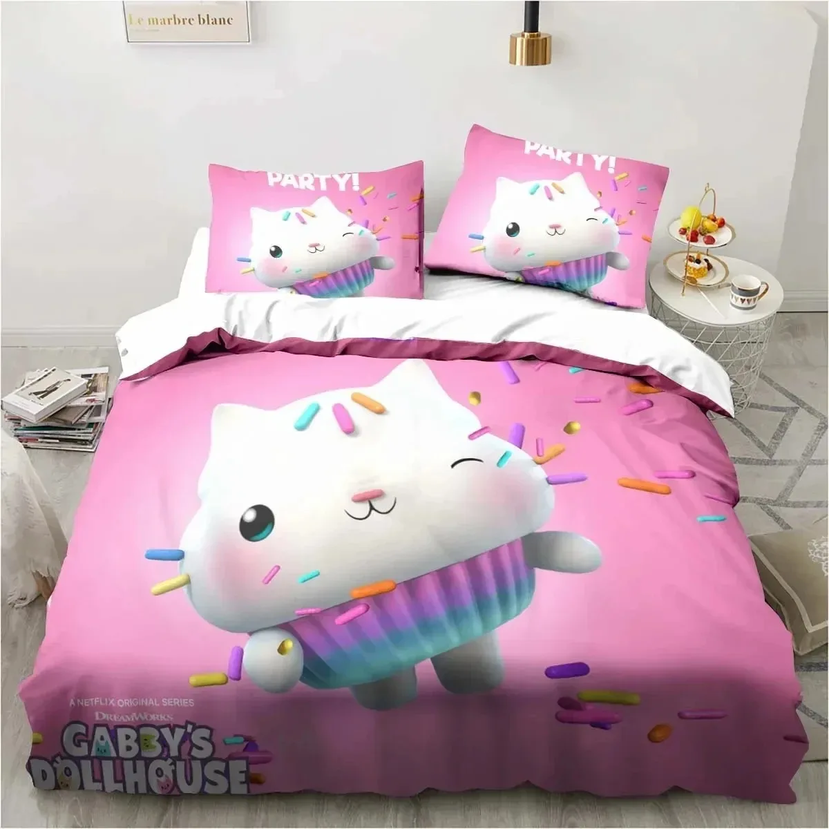 cartoon gabbys dollhouse bedding set duvet cover bed set quilt cover pillowcase comforter king queen size boys adult bedding set cartoon gabbys dollhouse bedding set duvet cover bed set quilt cover pillowcase comforter king queen size boys adult bedding set