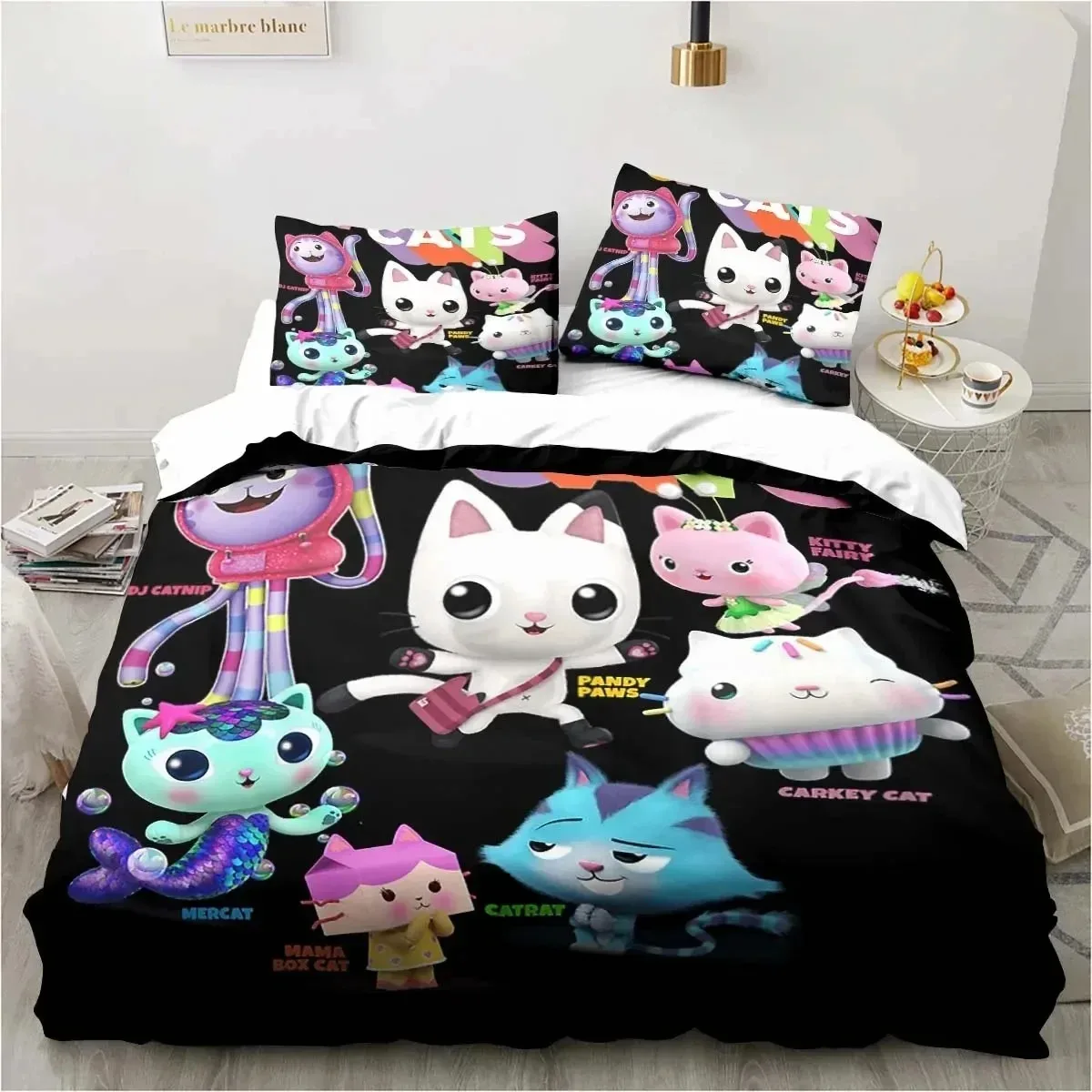 cartoon gabbys dollhouse bedding set duvet cover bed set quilt cover pillowcase comforter king queen size boys adult bedding set cartoon gabbys dollhouse bedding set duvet cover bed set quilt cover pillowcase comforter king queen size boys adult bedding set