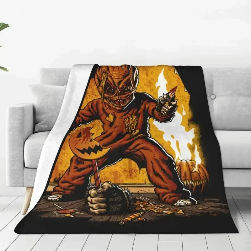 halloween trick r treat sam pumpkin warm flannel throw blanket for bedroom office bedspreads halloween trick r treat sam pumpkin warm flannel throw blanket for bedroom office bedspreads