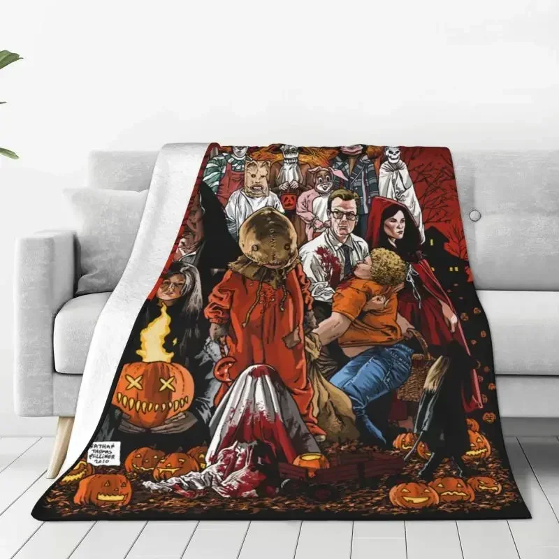 halloween trick r treat sam pumpkin warm flannel throw blanket for bedroom office bedspreads halloween trick r treat sam pumpkin warm flannel throw blanket for bedroom office bedspreads