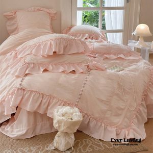 Bubble Washed Cotton Ruffle Bedding Bundle